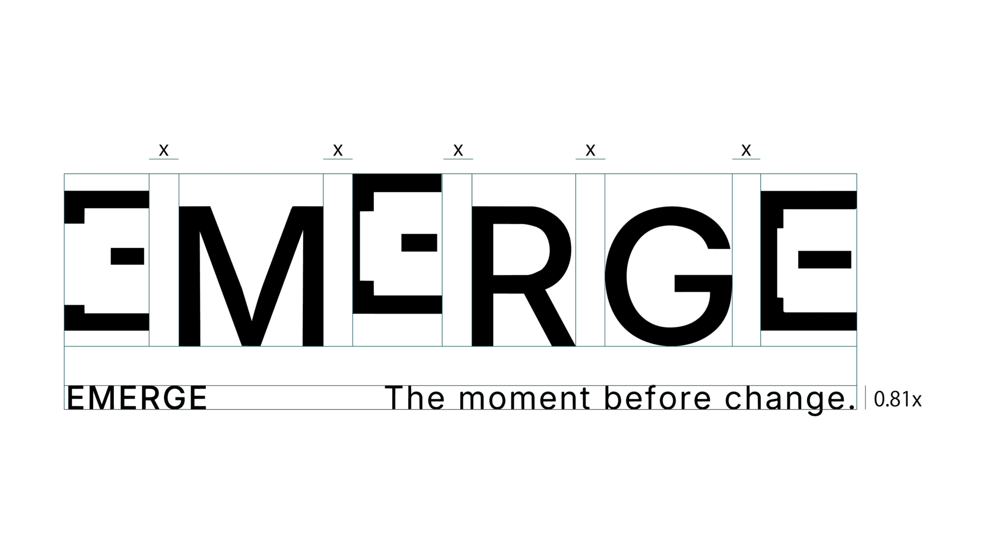 EMERGE — ロゴの構築（0.81x）