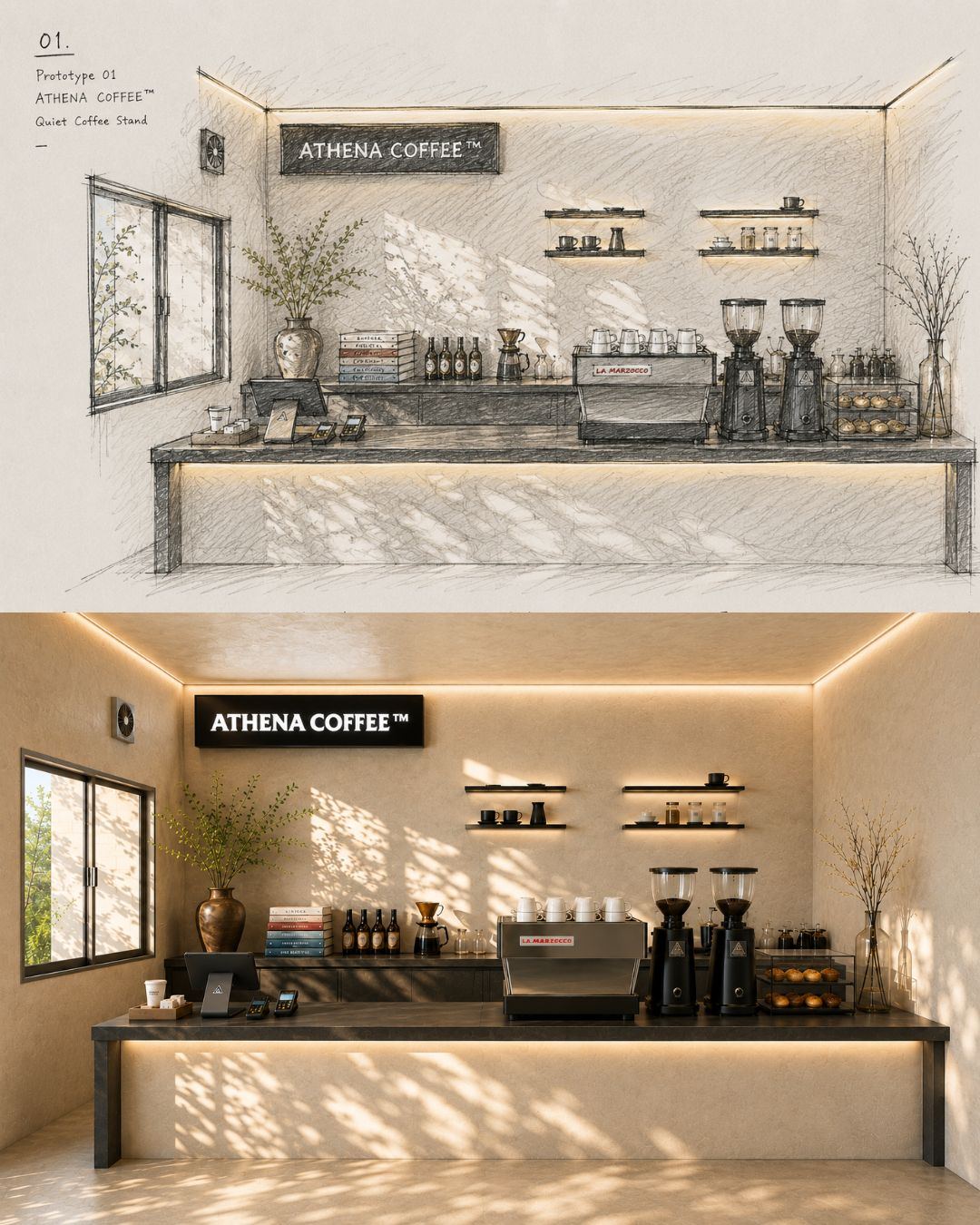 ATHENA COFFEE Line A — Quiet Coffee Stand