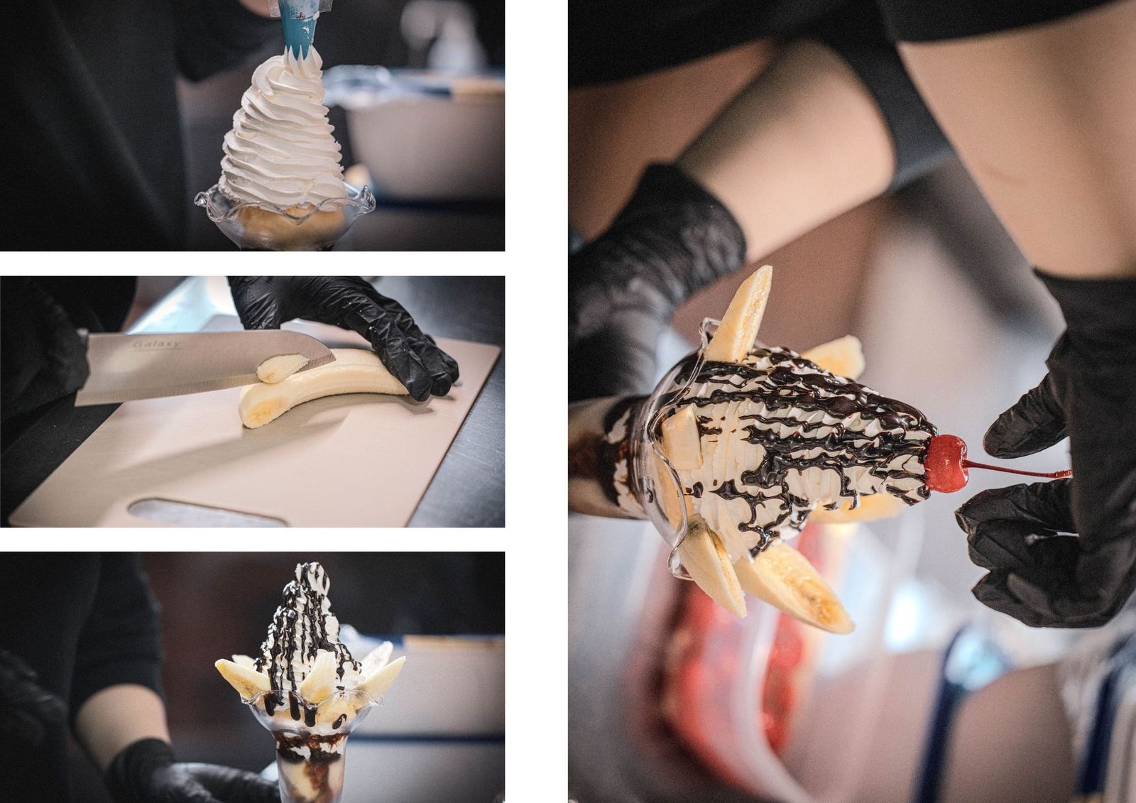 Parfait making — process shots