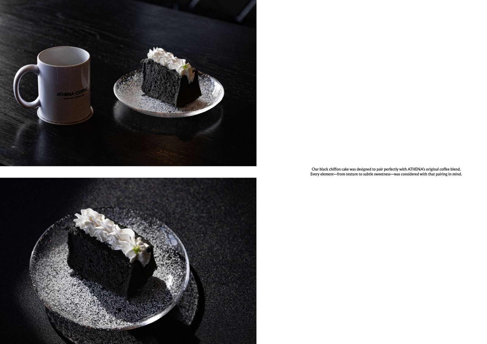 Black chiffon cake